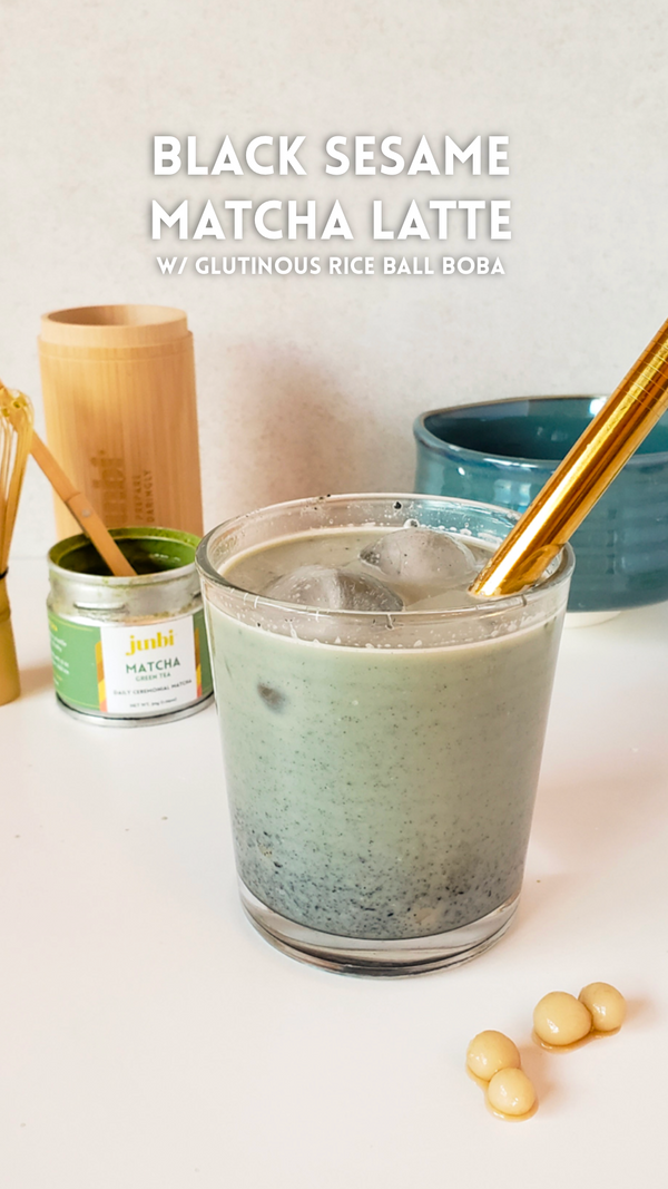 How to Make Black Sesame Matcha Latte